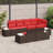 vidaXL Garden Sofa Set with Cushion 7 pcs Brown Poly Rattan-1602683390