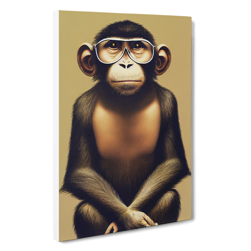 Splendid Monkey - Wrapped Canvas, 50cm H x 35cm W x 3cm D
