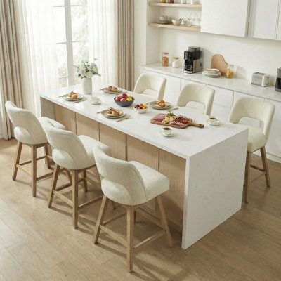 27.1" High Swivel Bar Stools (Set Of 6)