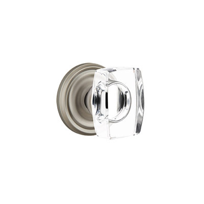 Emtek Privacy Knobset w/ Regular Rosette and Windsor Glass Knob
