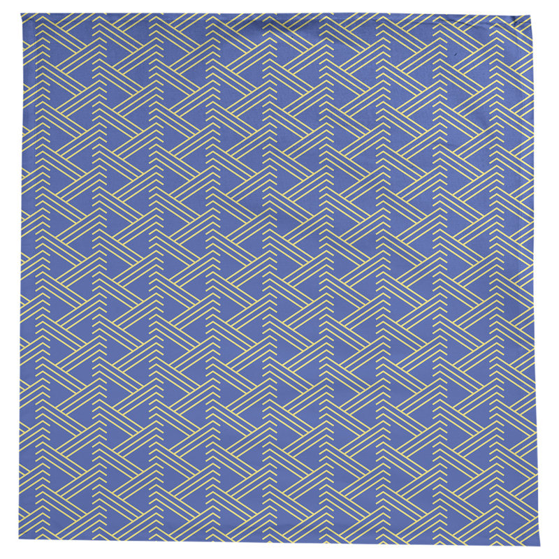 Classic Zig Zag Tablecloth, Blue/Yellow