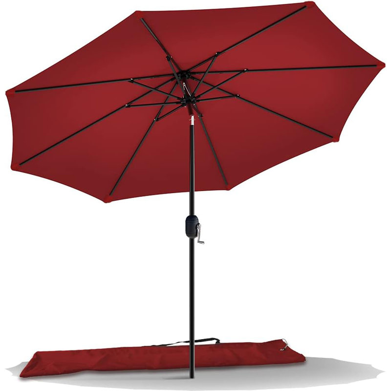 270cm Beach Parasol, Red