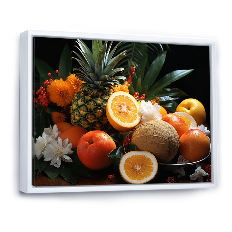Hawaii Tropical Delights II - Food & Beverage Wall Art Prints, H 30 po x l 40 po x P 1,5 po, Cadre flottant blanc