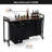 Laundry Hamper, 4 X 36L Laundry Bags & 2 Tier Adjustable Storage Shelf, Pull-Out And Removable Laundry Baskets, For Home/Hotel Black