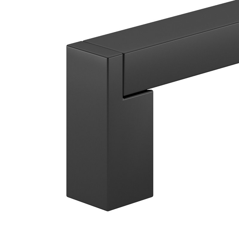 Poignée barre 3 3/4 po en métal et aluminium, Noir mat