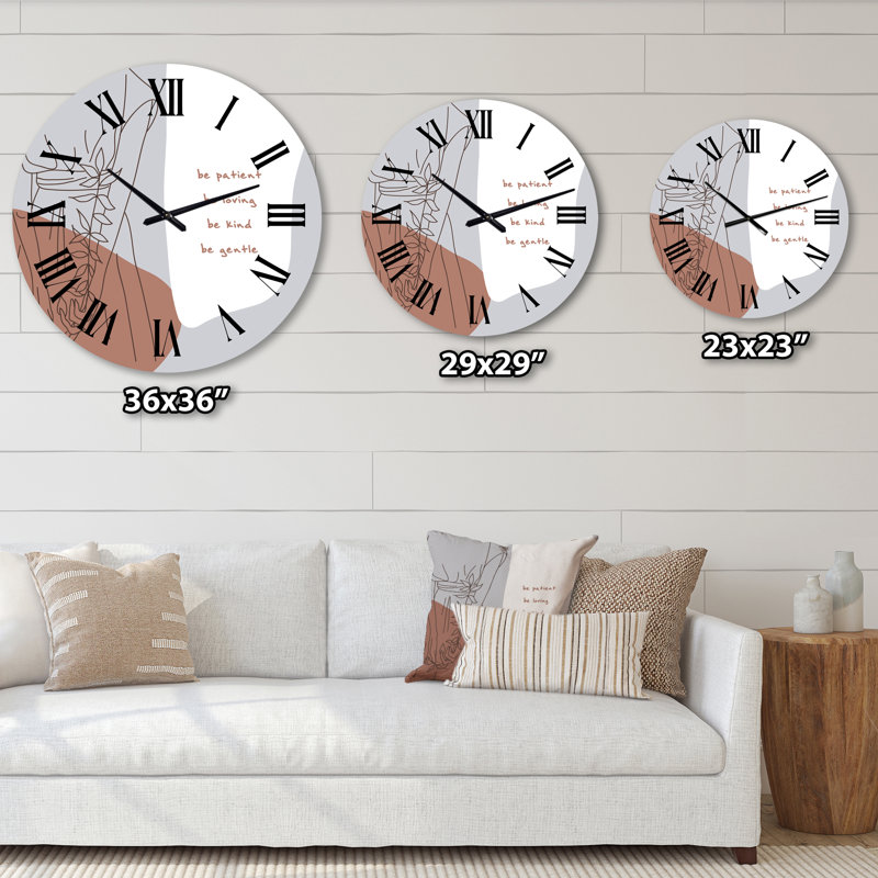 Horloge murale Be Be Be Be, Surdimensionné
