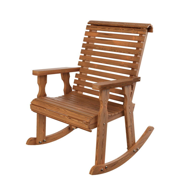 Chaise berçante Amish Casual 600 lb, Chêne teinté