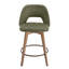 Tabouret de comptoir pivotant de style Mid-Century 26 po Wylee-473065690