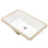 Lavabo de salle de bain encastré en céramique blanc de 21 po x 13 po, surface de teinture, idéal pour plusieurs réglages de l'acide rectangulaire, faible absorption d'eau, grands espaces variés