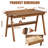 100% Solid Wood Desk With Drawers & Storage Shelf - 48 X 24 Inch Mid Century Modern Desks, Vintage Writing Desk With Deeper Desktop, Home Office Computer Desks For Bedroom & Home-walnut Color-562195250-557077736