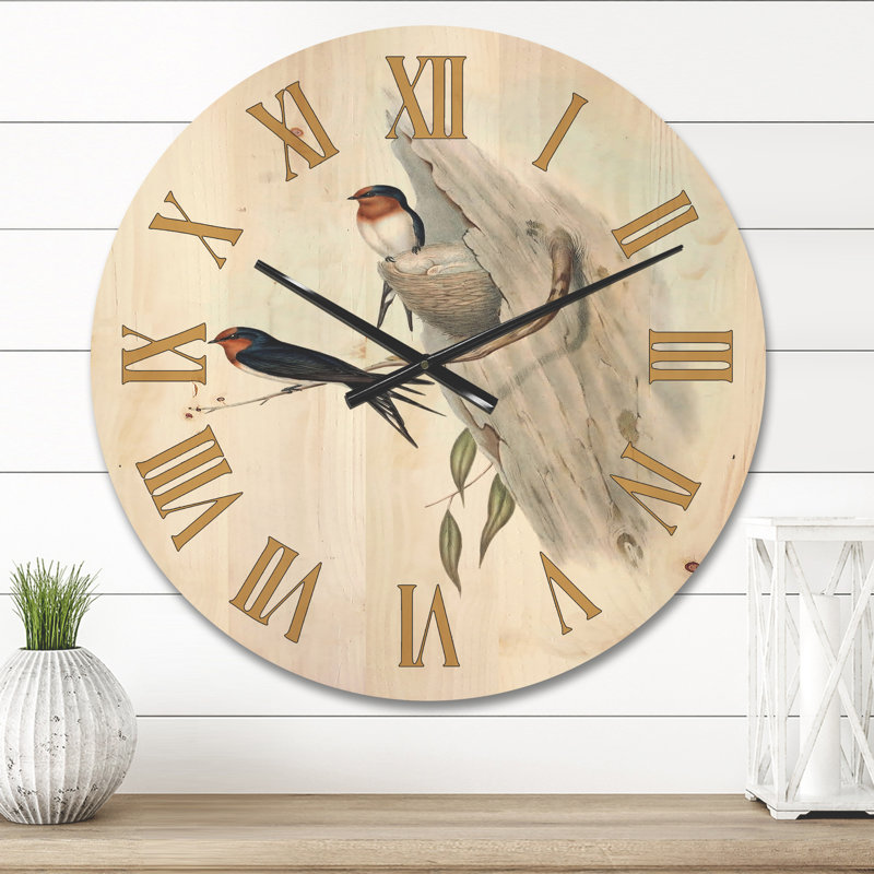 Horloge murale australienne en bois II, Petit