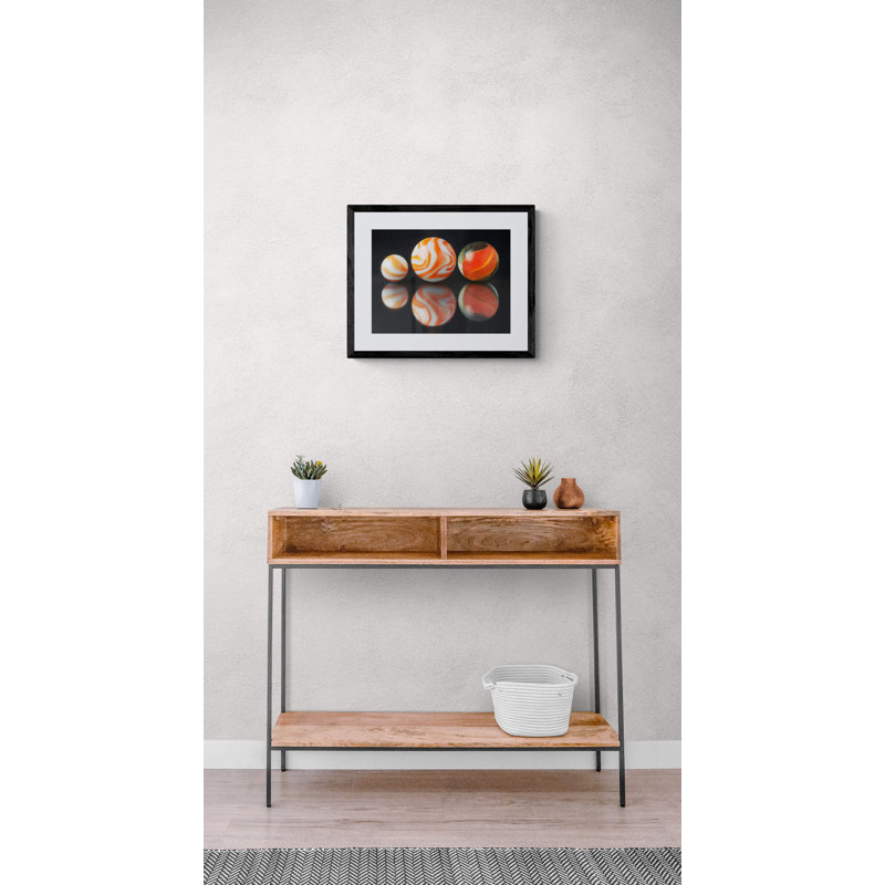 Marbles Print by Philippe Monthoux, Natural Single Picture Framed Paper, White, 32" H x 41" W x 1.25" D