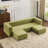 Multi-Functional Convertible Sectional Sofa with Storage Ottomans & High-Resilience Foam Sleeper, Space-Saving Design for Studio Apartments & Home Offices?-1508758714