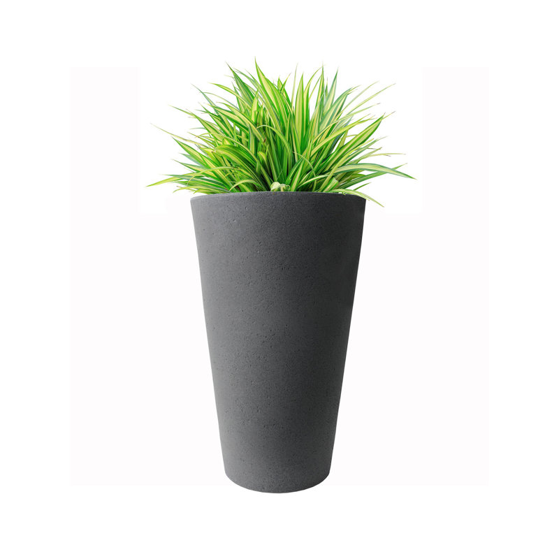 Crete Self-Watering Planter, Tall, 30" H x 18" W x 18" D, Gray