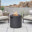 Aegean 24" Round Steel Propane Fire Pit Table with Hidden Tank Storage by Real Flame-95635479