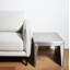 Table de bout carrée 24 po en aluminium argent et bois massif