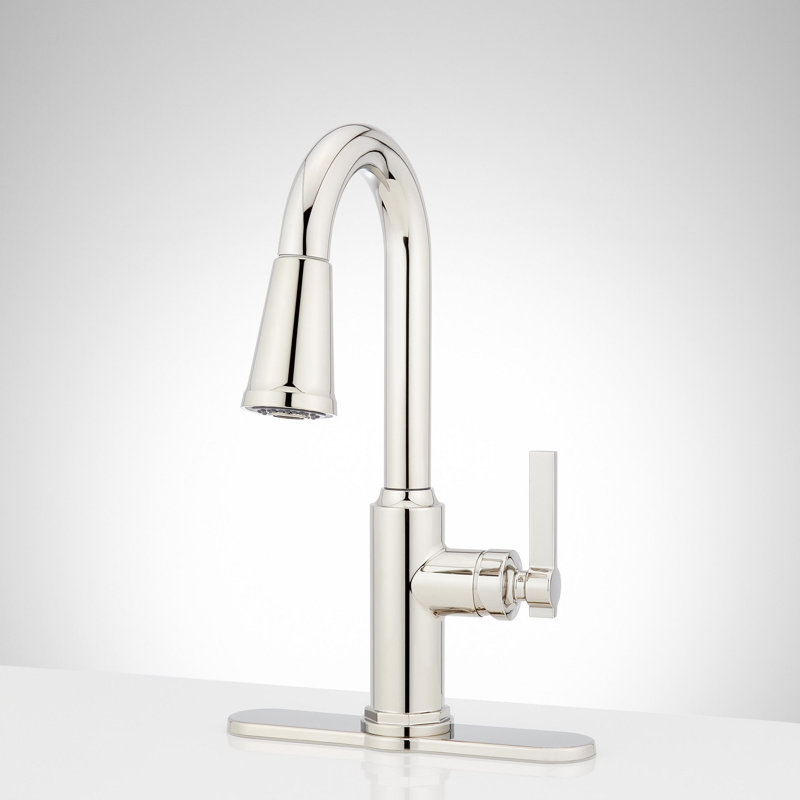 Greyfield Single Hole Pull Down Bar Faucet, Stainless Steel