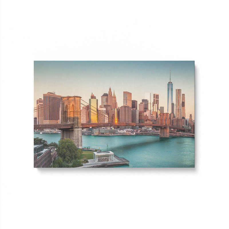 Toile tendue Iconic Manhattan Bridge, H 8 po x l 12 po