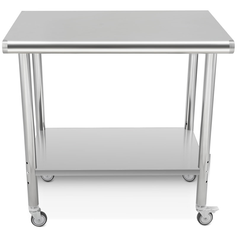 91.4cm W Stainless Steel Top Workbench