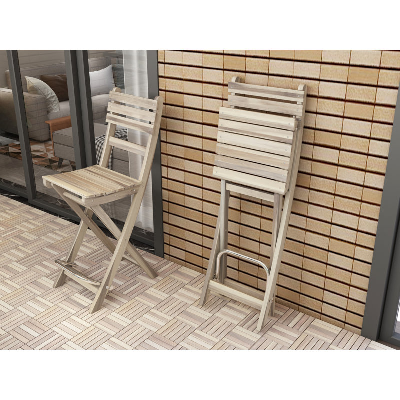 12 po X 12 po Carreaux de terrasse en acacia, paquet de 10, blanc biologique