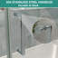 Porte de baignoire coulissante simple demi-cadre avec verre transparent l 56 "x H 58" x H 56 "-91870404