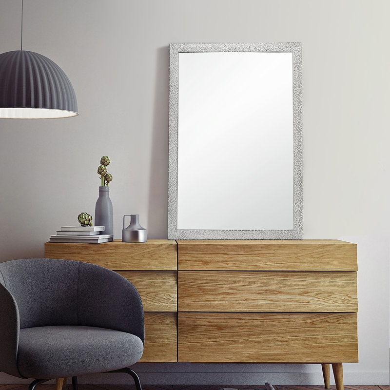 Ingolf Metal Flat Wall Mirror, 98cm H x 68cm W 