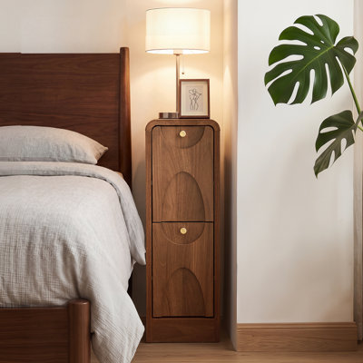 Narrow End Table with 2 Drawers