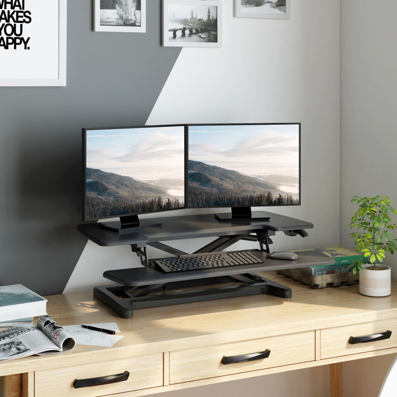 Convertisseur de bureau debout Murray, Noir, H 19,6 po x l 28 po x P 24,9 po
