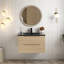 Meuble-lavabo mural 32 po avec panneau de particules en chêne Evita