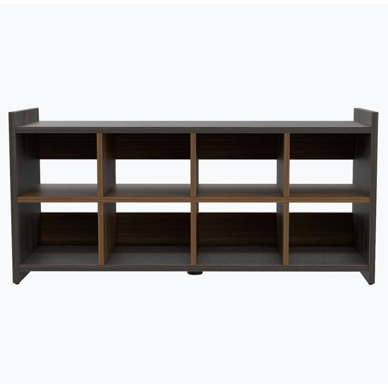 Rafael 8Compartment Rectangle Entryway Shoe Rack Carbon