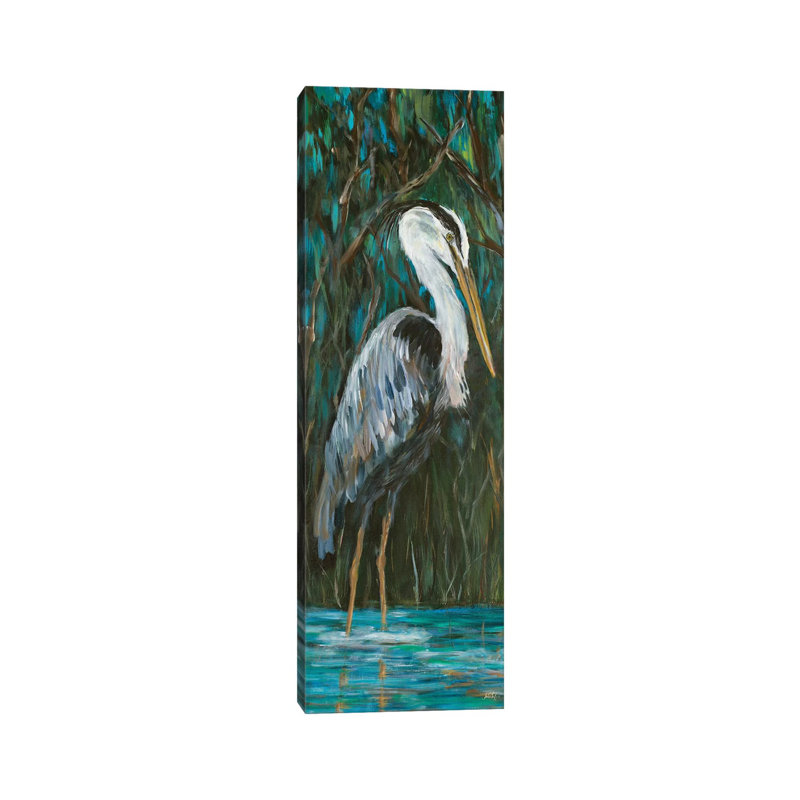 Majestic Heron by Julie Derice - Wrapped Canvas Panoramic Painting, 182.88 cm H x 60.96 cm W