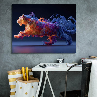  'The Tigerss Fluid Ascent' by Ann Klee Canvas Wall Art, 34" x 26"