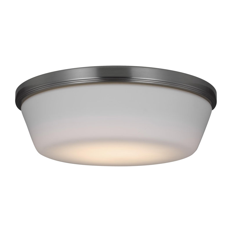 Ventilateur de plafond à DEL 1 lumière Aria, Acier brossé