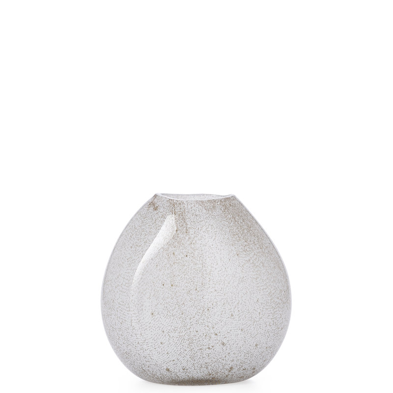 Vase de table en verre ceinwen, H 8 po x l 4,25 po x P 4,25 po, Blanc