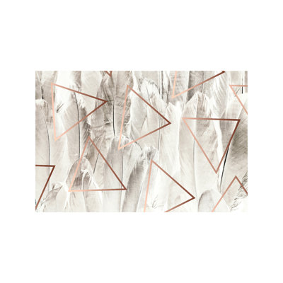 Copper Feathers - Wrapped Canvas Print