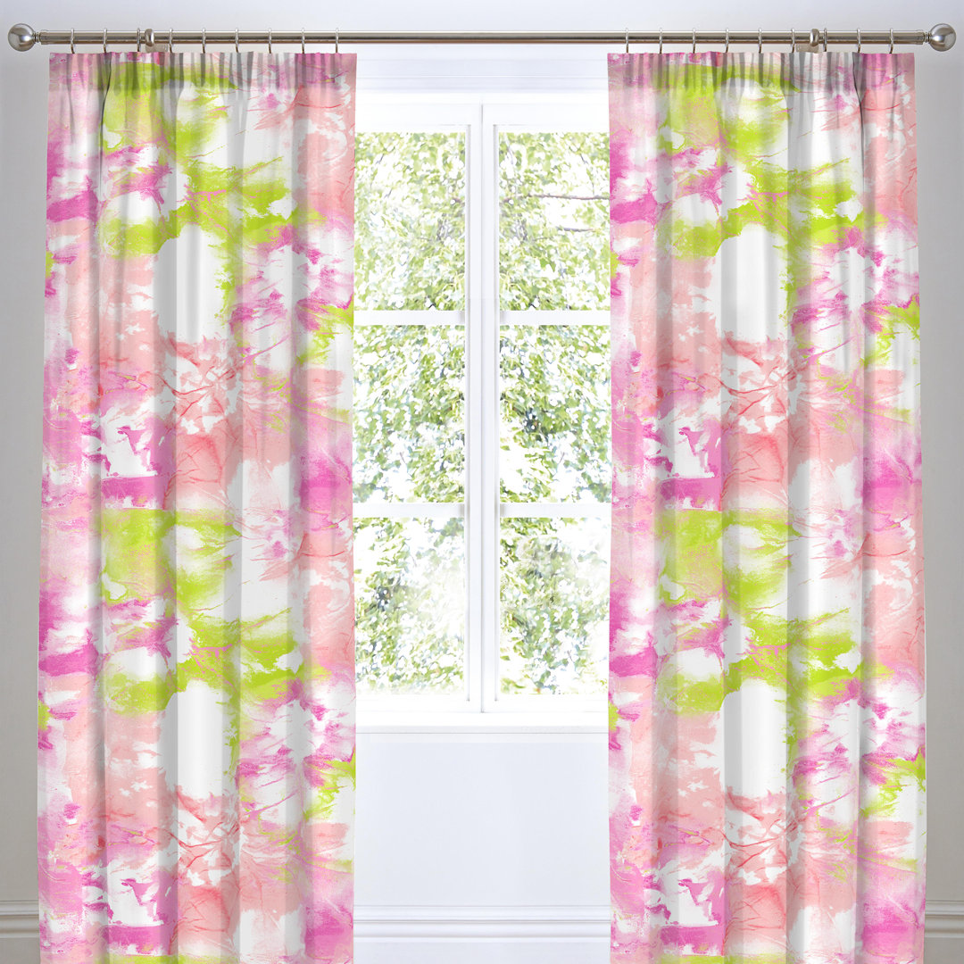 Tie Dye - Childrens Pair Of Pencil Pleat Curtains