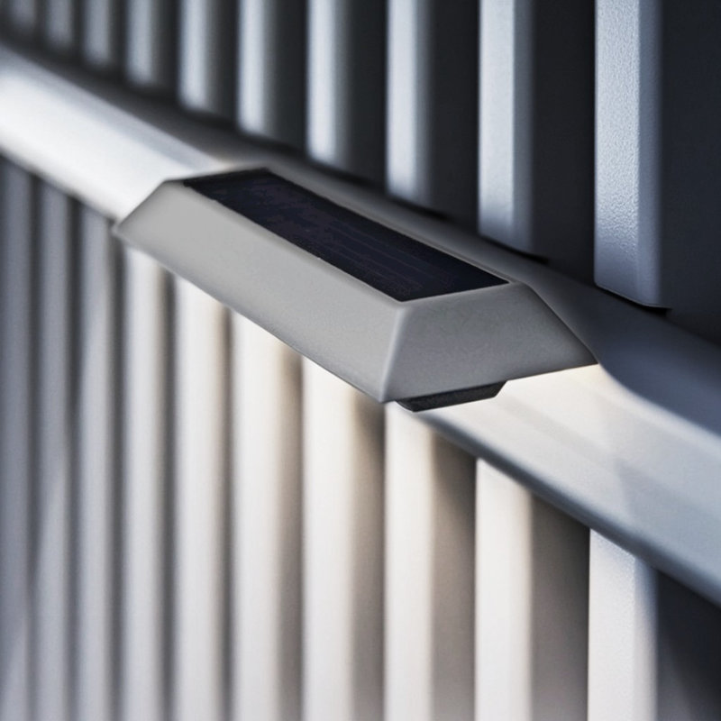 Solar Led Post Light, Wall Light, Fence Light, High Efficiency Solar Panel, Stainless Steel, Easy Install