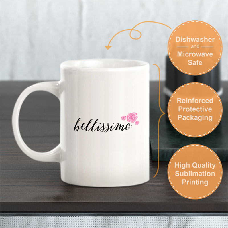 Grande tasse à café Bellissimo, Ensemble de verres à lait, Plastique polypropylène