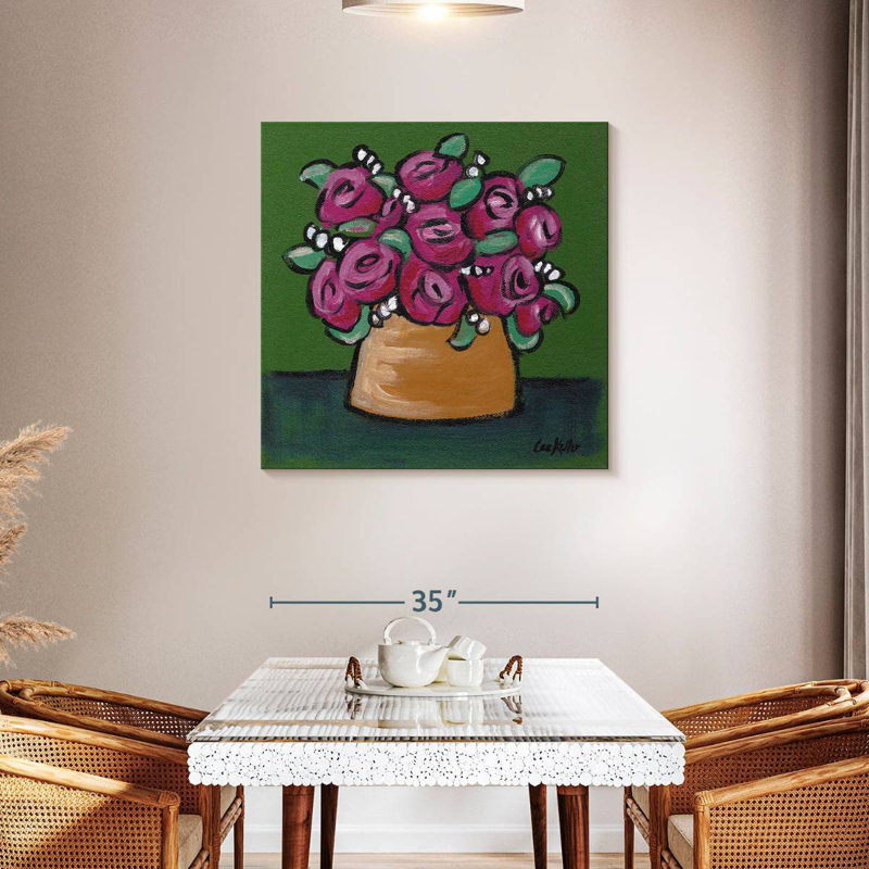 Harnek en pot rose sur fond vert