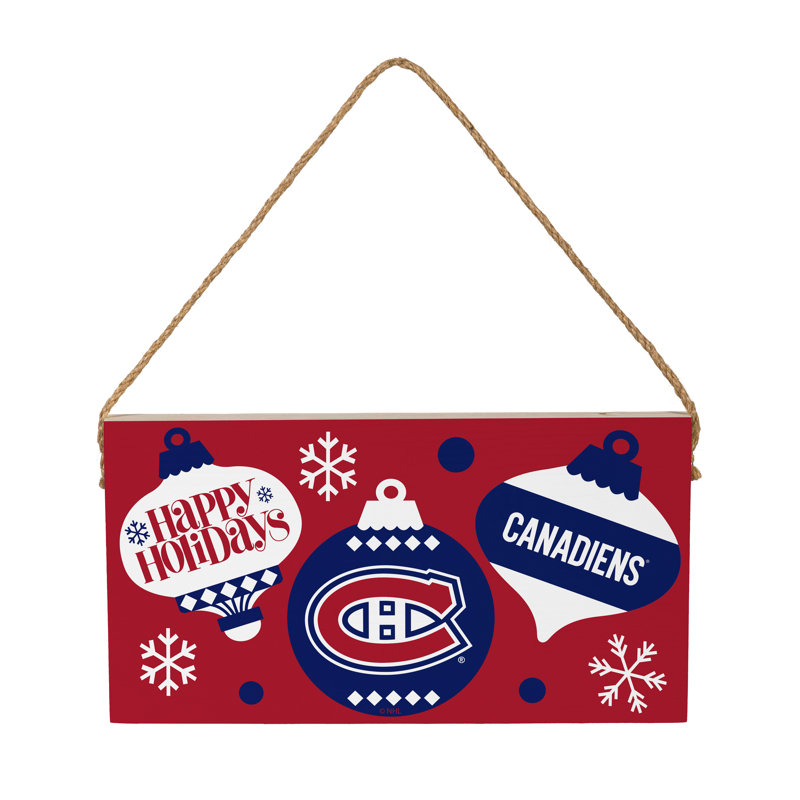 Plaque murale en bois des Fêtes des Canadiens de Montréal 6 x 11