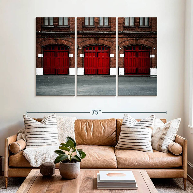 Fire Station, 42" H x 65" W