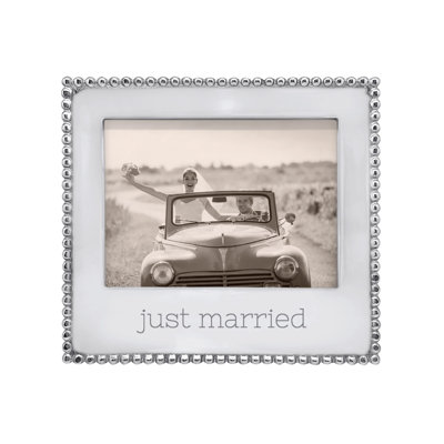 Cadre perlé 5 x 7 JUST MARRIED