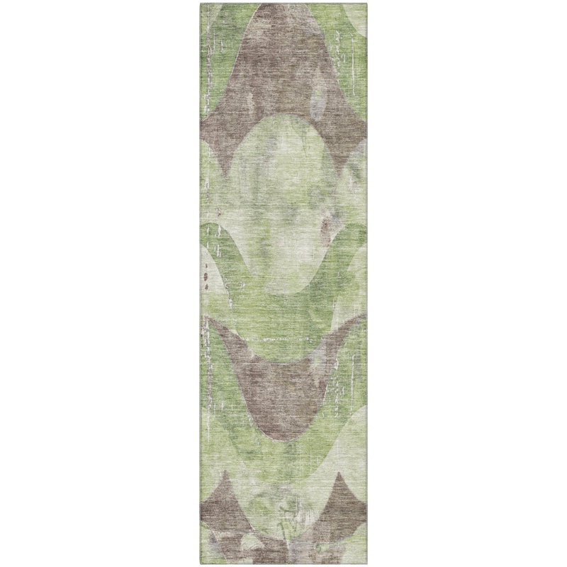 Premium Machine Washable Maag AMF1786 Swirls Rug, Runner 2'3" x 7'6"