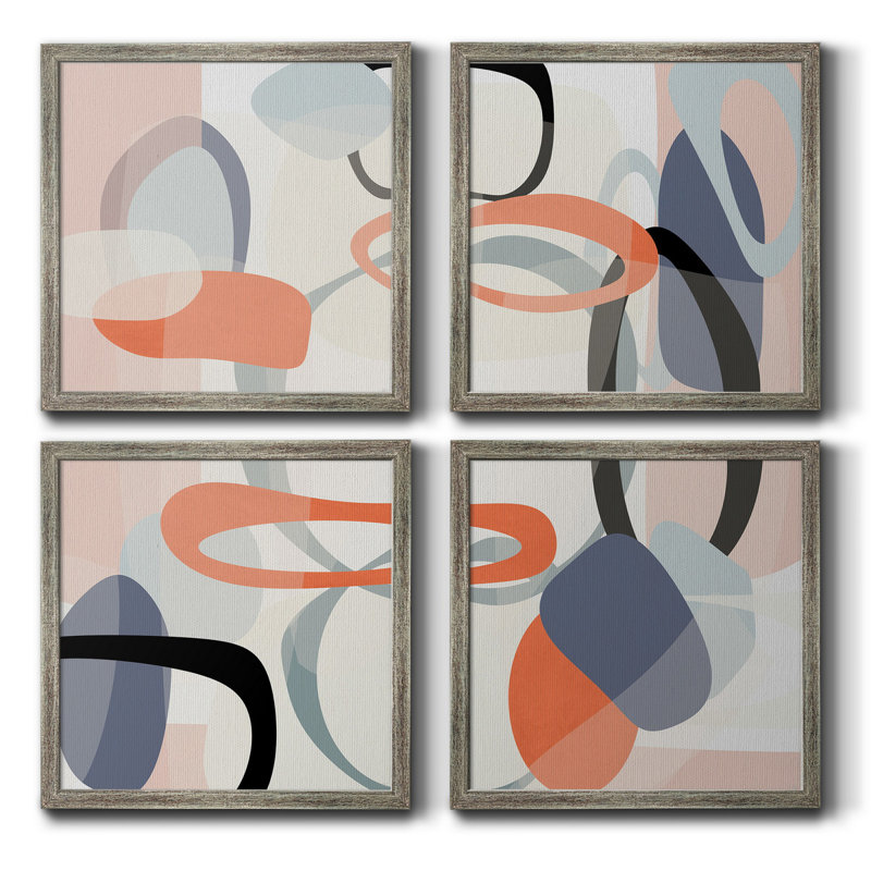 " Floating On Silk I " 4 - Pieces