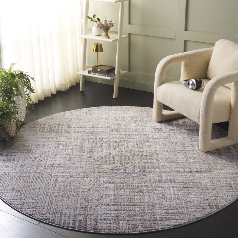 Tapis abstrait Bobbyetta Performance, Rond 6 pi 7 po