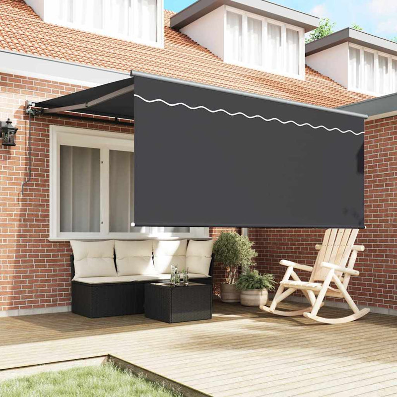 Brayden Studio 350cm W x 250cm D Fabric Cover Retractable Door / Window Awning