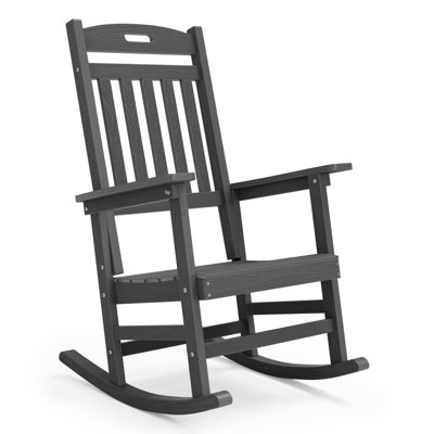 Outdoor Rocking Chair Patio All Weather HIPS Rocker for Lawn, Garen, Porch