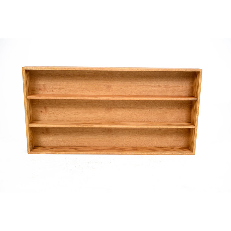 Shelf-Style Wooden CD/DVD/VHS Rack - 08 Series, 27" H x 52" W x 5.25" D, Dark