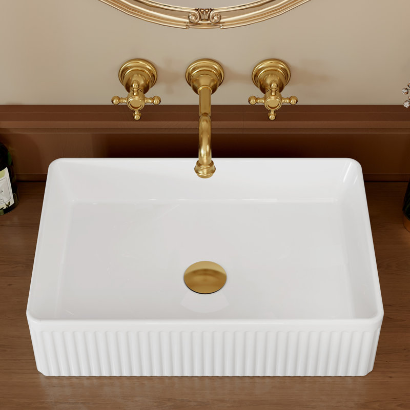 19.7''L x 13.4''W Rectangle Bathroom Vessel Sink Modern Ceramic Above Counter Bathroom Vanity Sink Porcelain