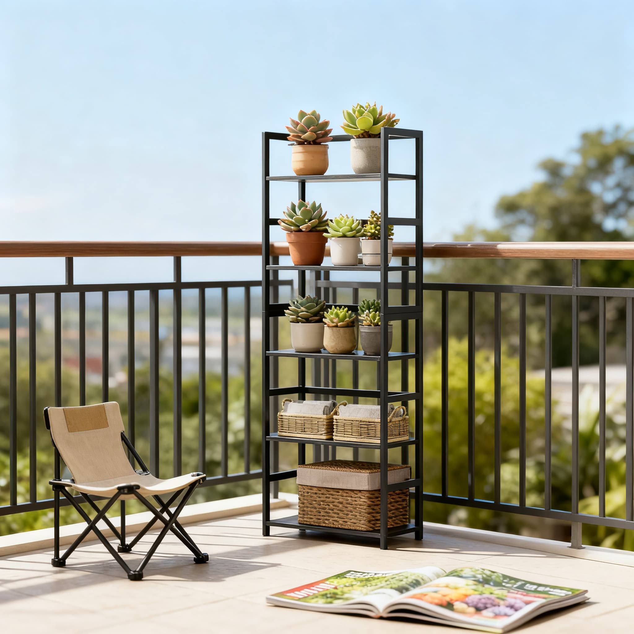 Mdf Ladder Rack Latitude Run® 5-Tier Bamboo Ladder Bookshelf, Industrial Storage Shelf ...